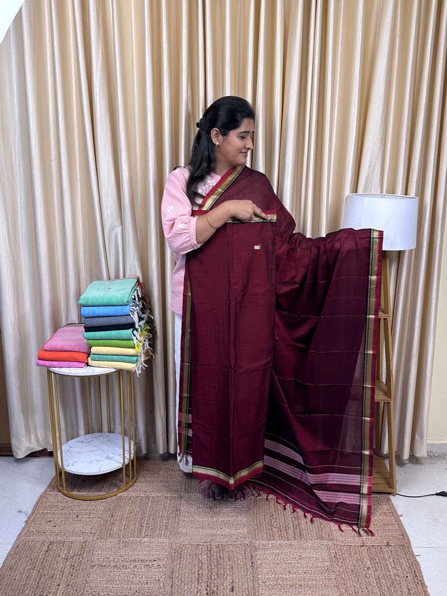 Narayanpet  checks Mercerised cotton (4.5 m Top)-NILA56