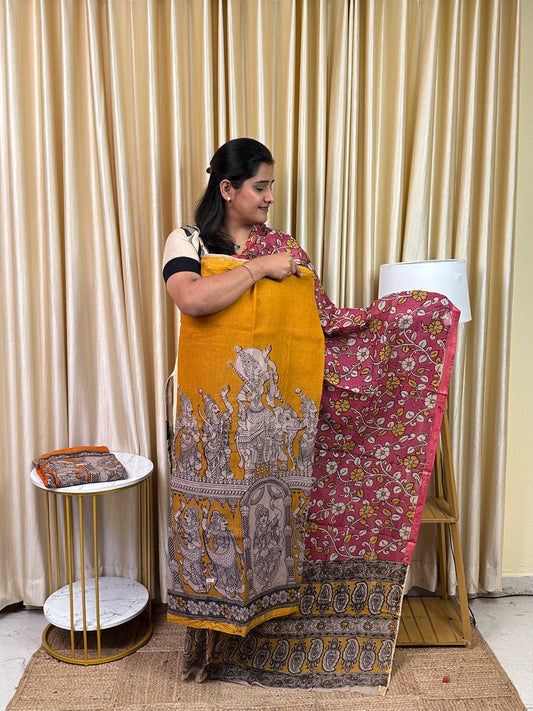 Kalamkari kota cotton 2 piece set-KOTA 5