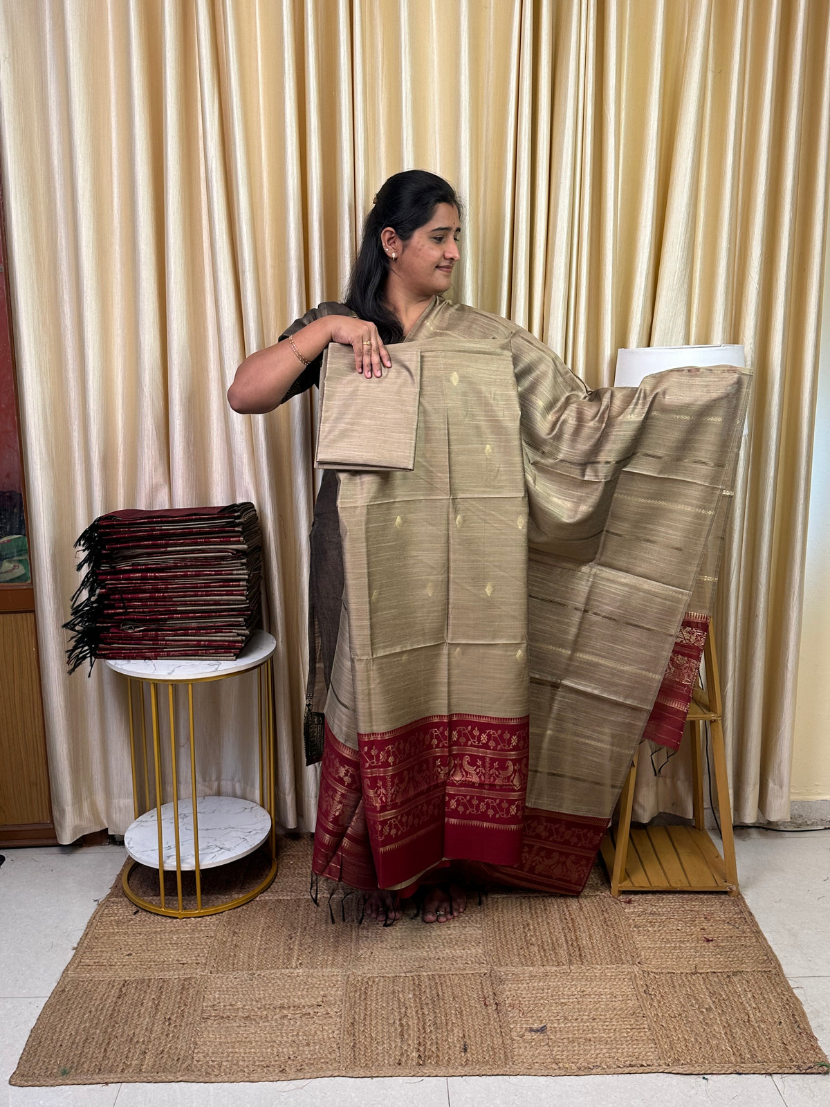Raw silk Diwali special edition 3 piece set