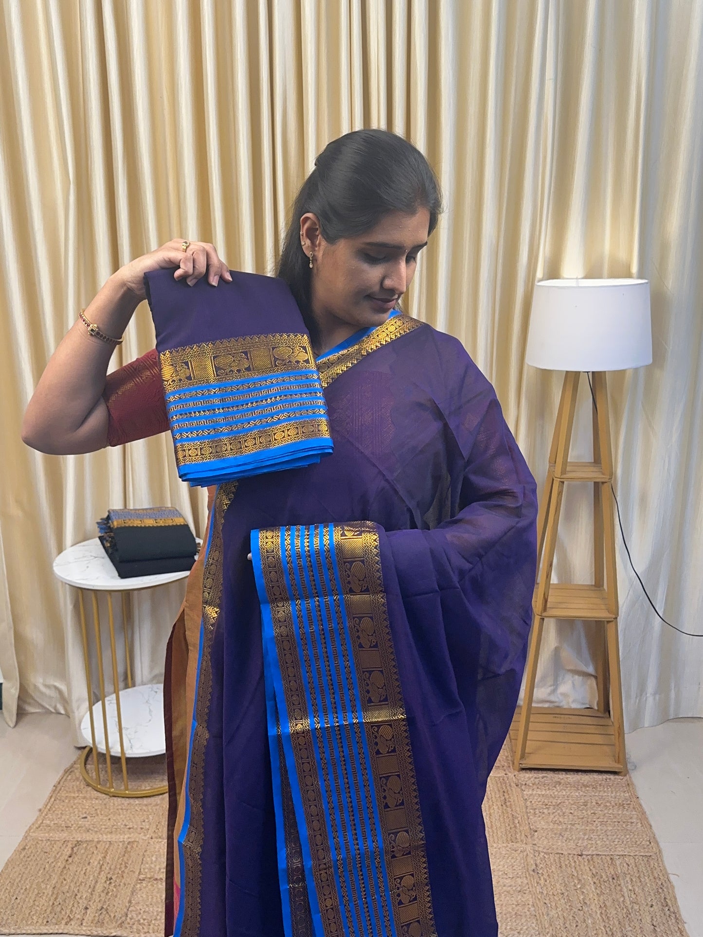 Royal border Narayanapet dark blue