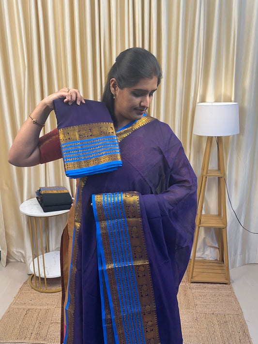 Royal border Narayanapet dark blue