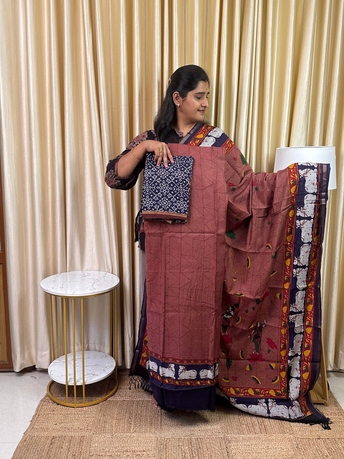 Maheswari silk 3 piece set- mahi 39