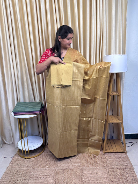 Semi Matka Tussar 3 piece set-TTS3