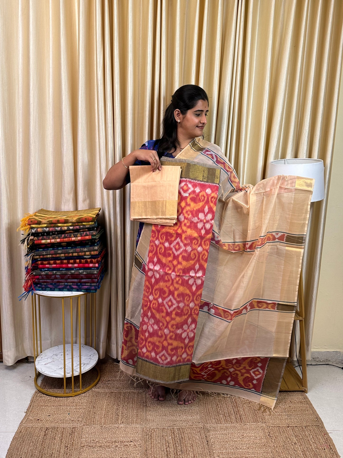 Handloom Pochampalli Sico 3 piece set -KHP 24