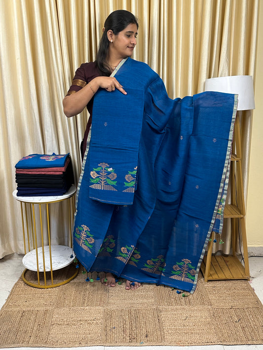 Linen Banarasi Jamdhani handloom JAM79