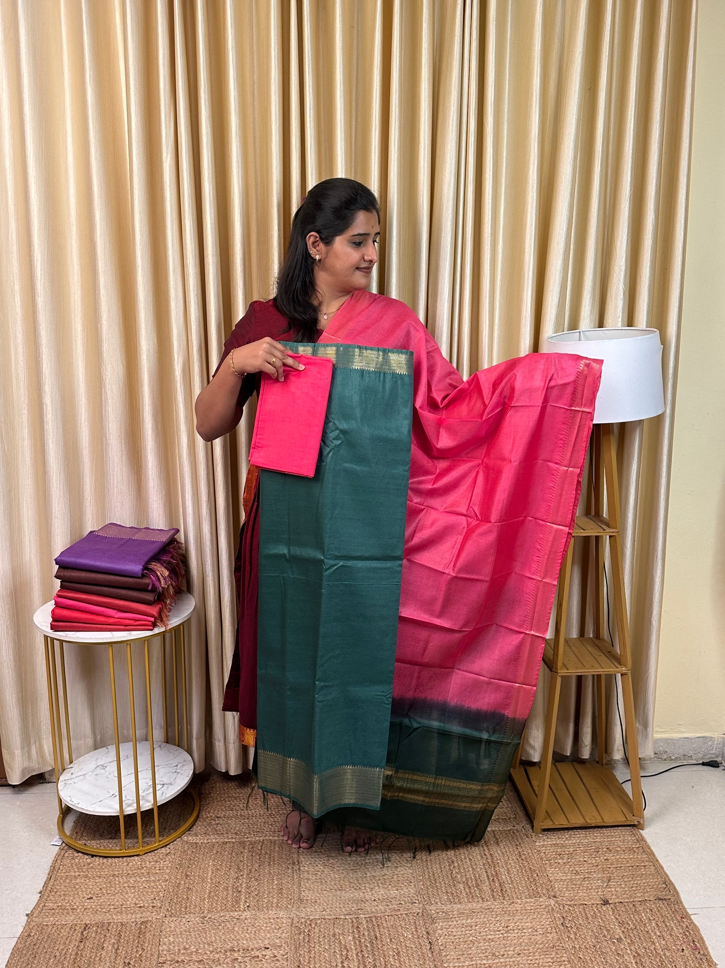 Mangalagiri silk cotton 3 piece set -SSM7