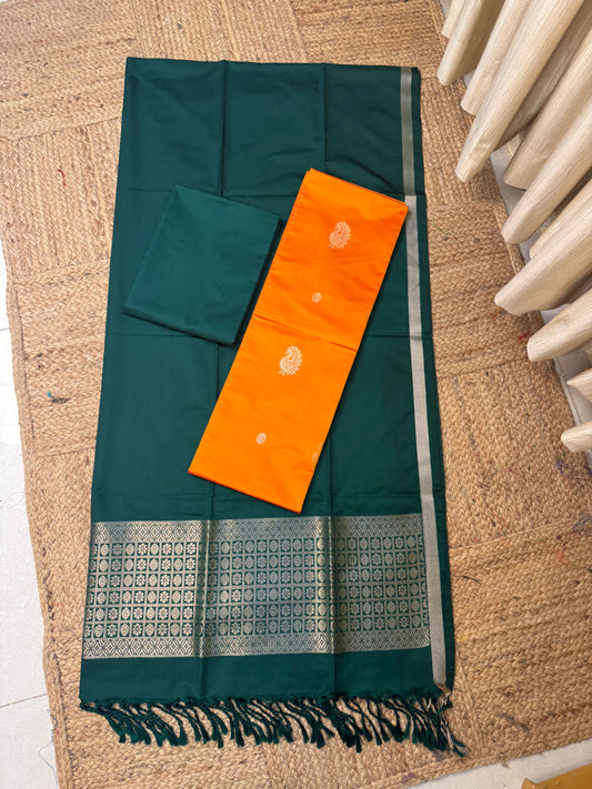 Premium semi soft silk 3 piece set -psc31