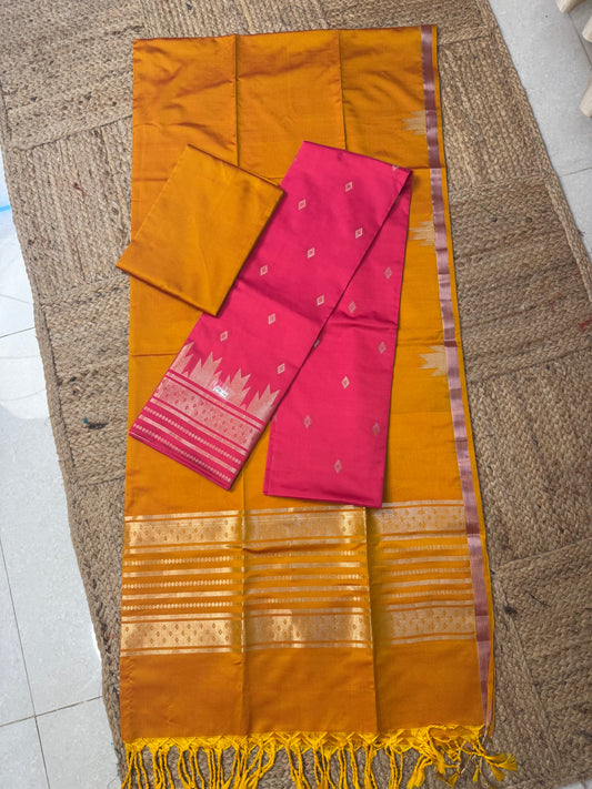 Premium semi soft silk 3 piece set -psc26