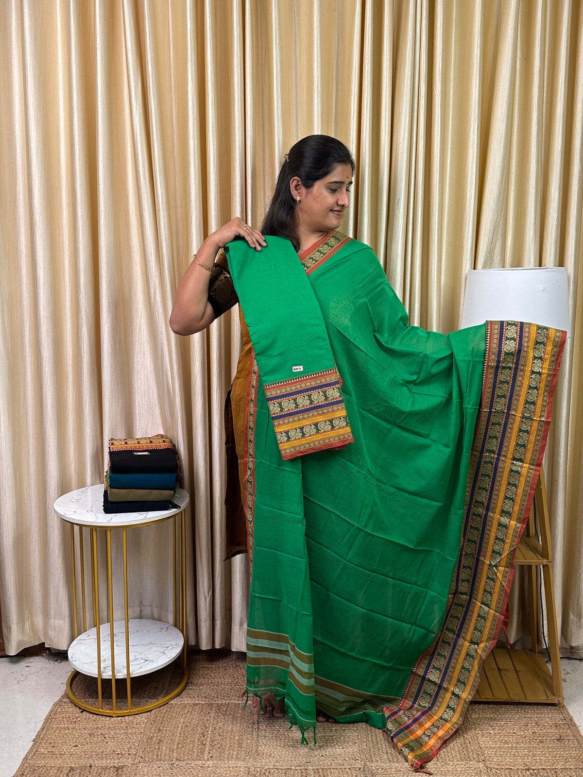 Narayanpet  checks Mercerised cotton (4.5 m Top)-2DP 9