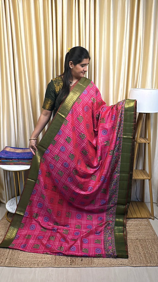 Patola semi soft silk saree -6