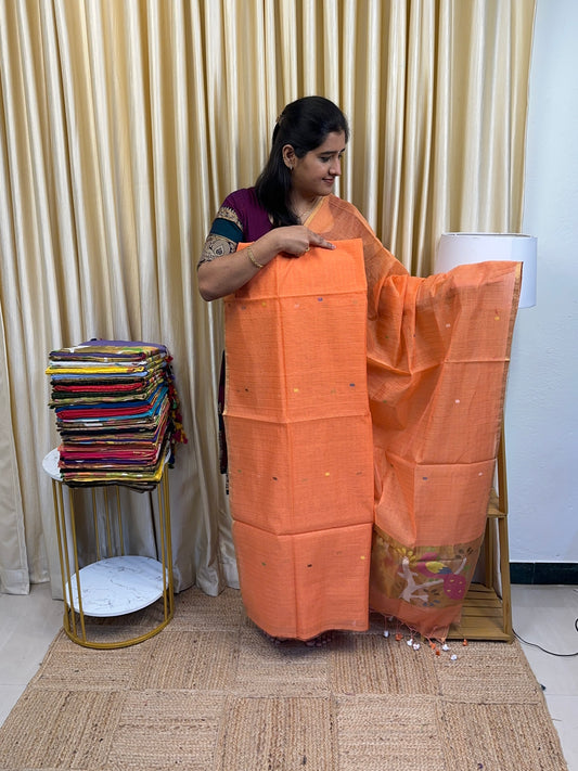 Checks Paithani Muslin Jamdhani-2