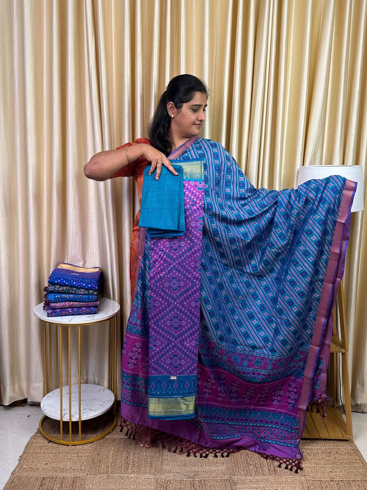 Patola semi silk 3 piece set - SP47