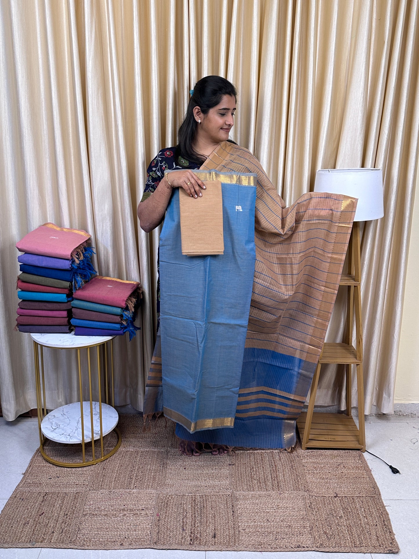 Premium Mangalgiri cotton 3 piece set - PMC25
