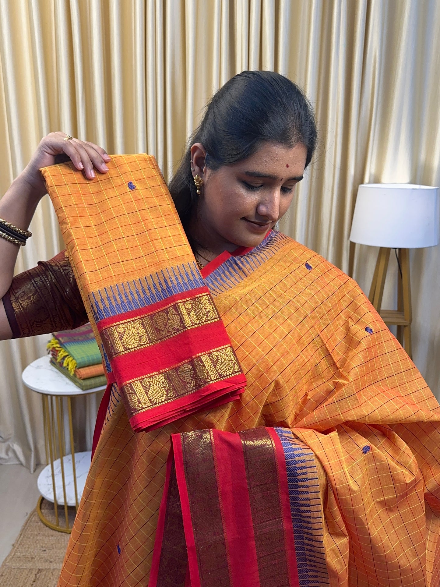 Mayil Kattam Chettinad cotton [sunrise 2 piece set ]