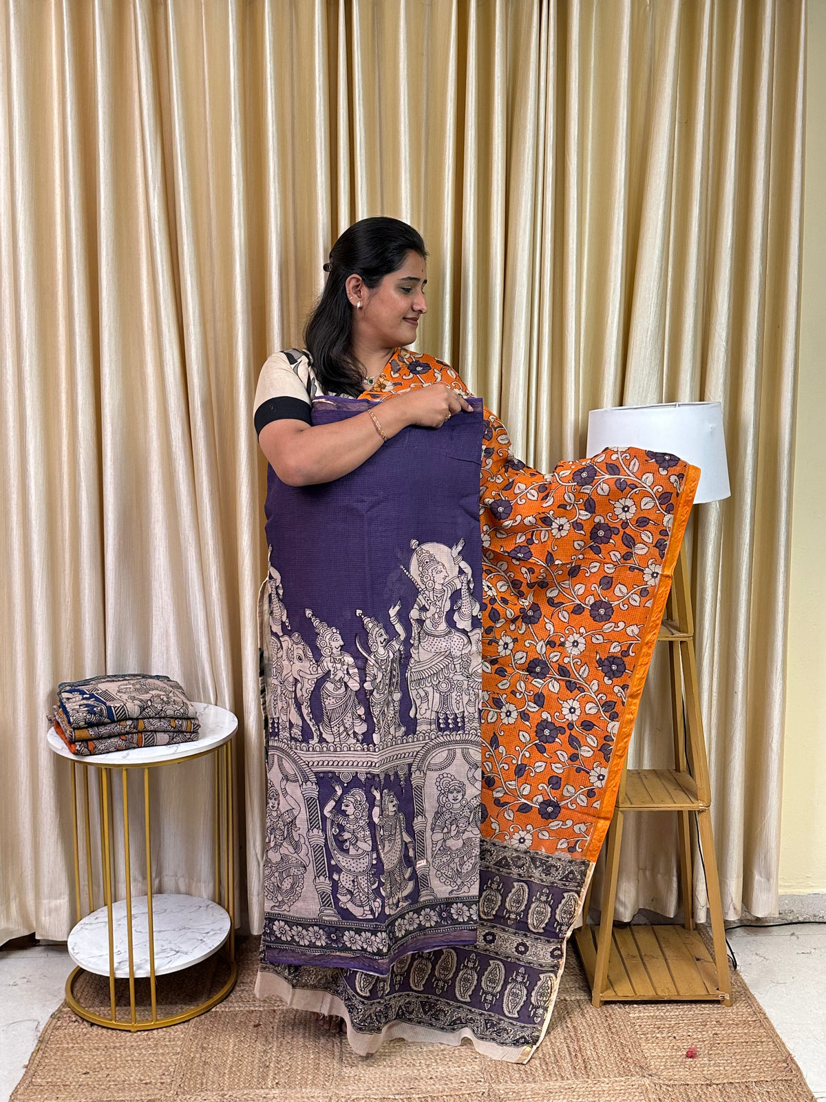 Kalamkari kota cotton 2 piece set-KOTA 3