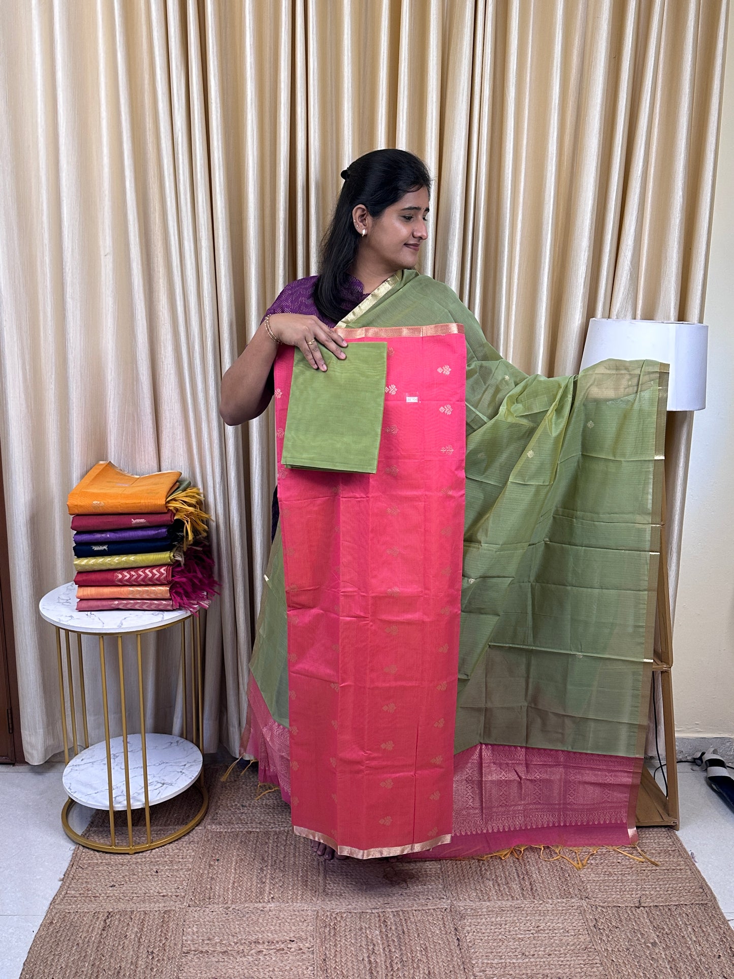 Kora silk cotton 3 piece set -KSC32