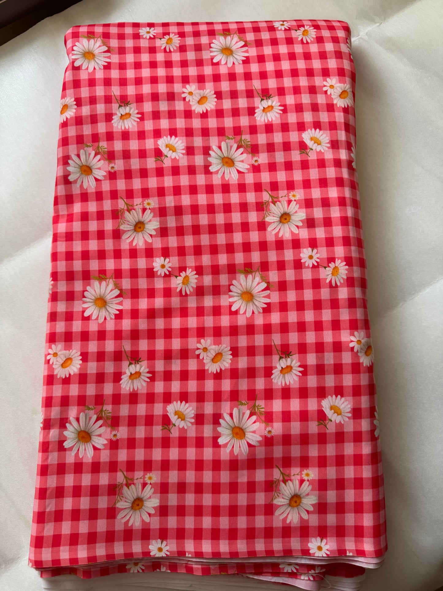 Mul cotton digital prints checks -RED