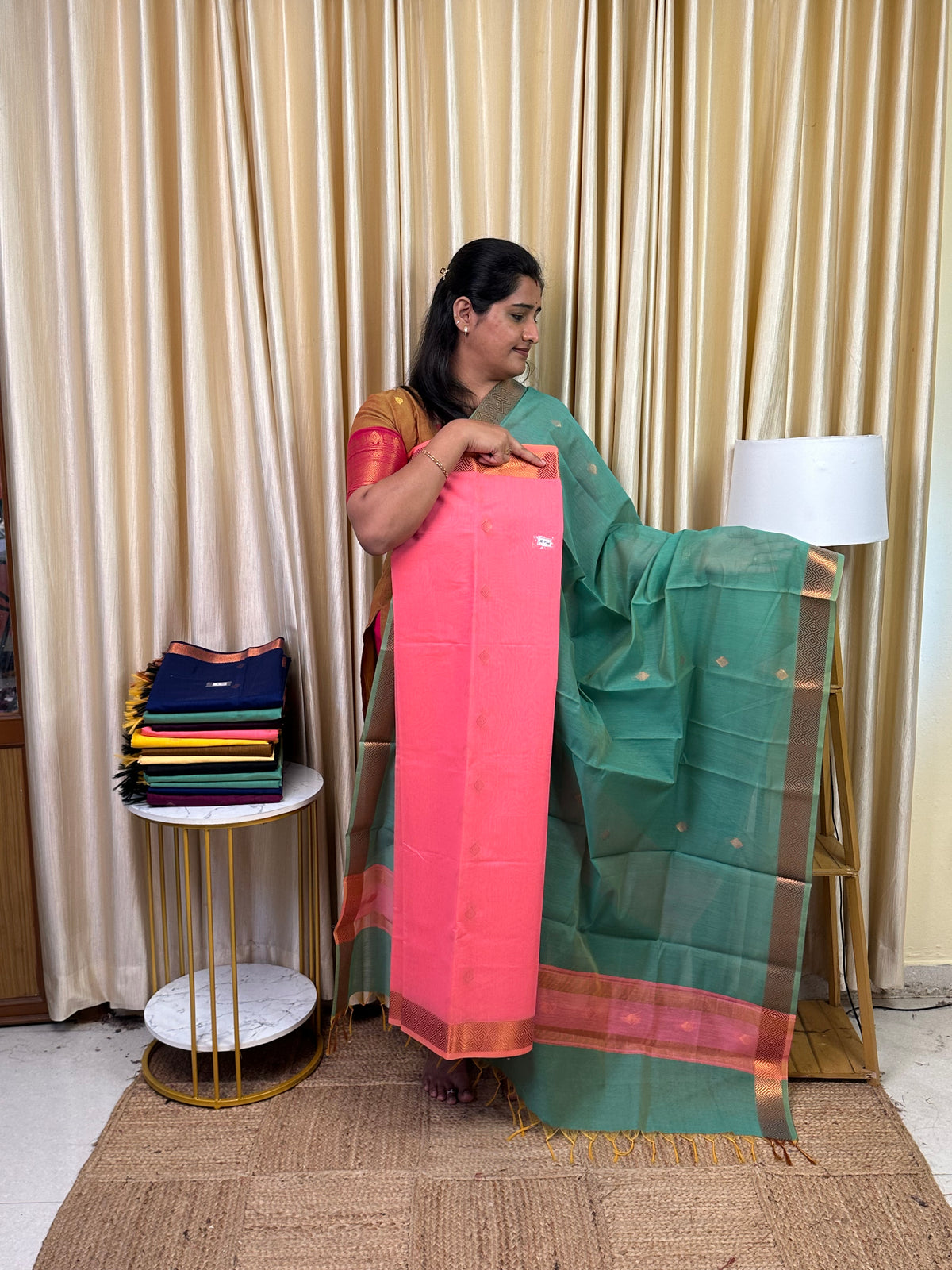 Maheswari silk cotton 2 piece set- MN 15