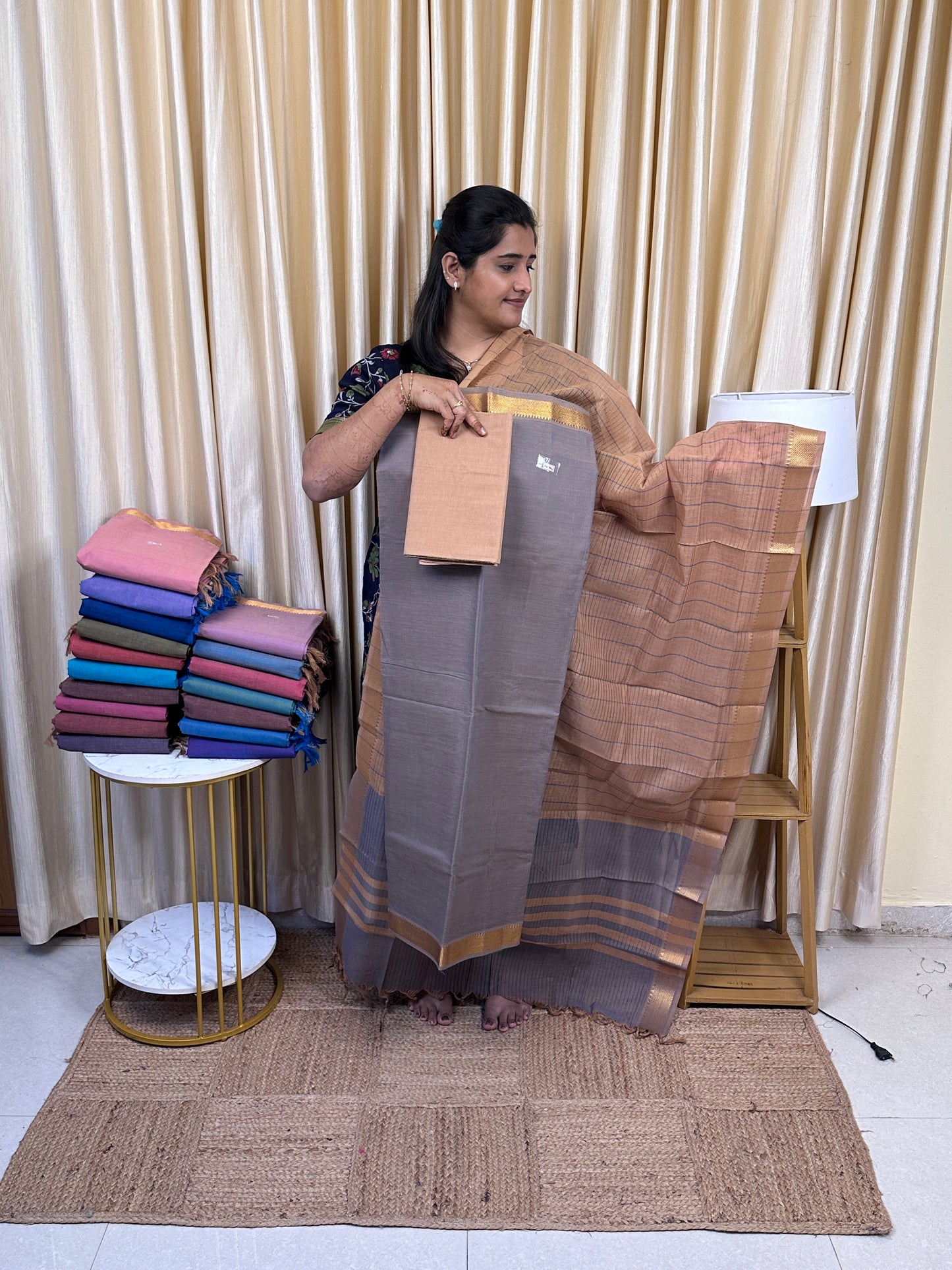 Premium Mangalgiri cotton 3 piece set - PMC23