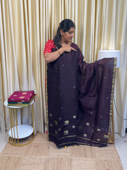 Linen jamdhani [Handwork] sunflower -3