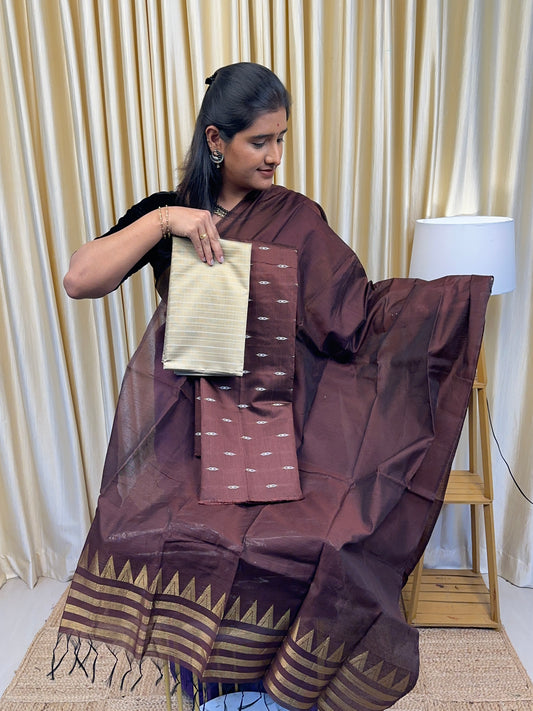 Coffee brown special Dupion salwar suit