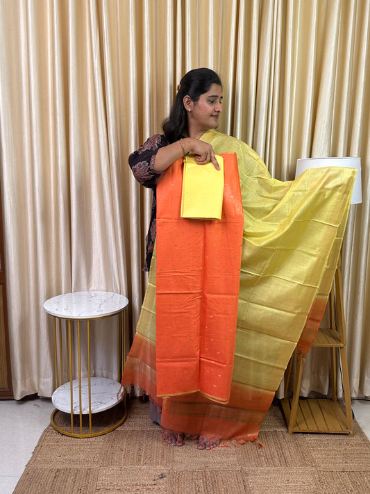 Katan silk by cotton blend 3 piece set-BSE7
