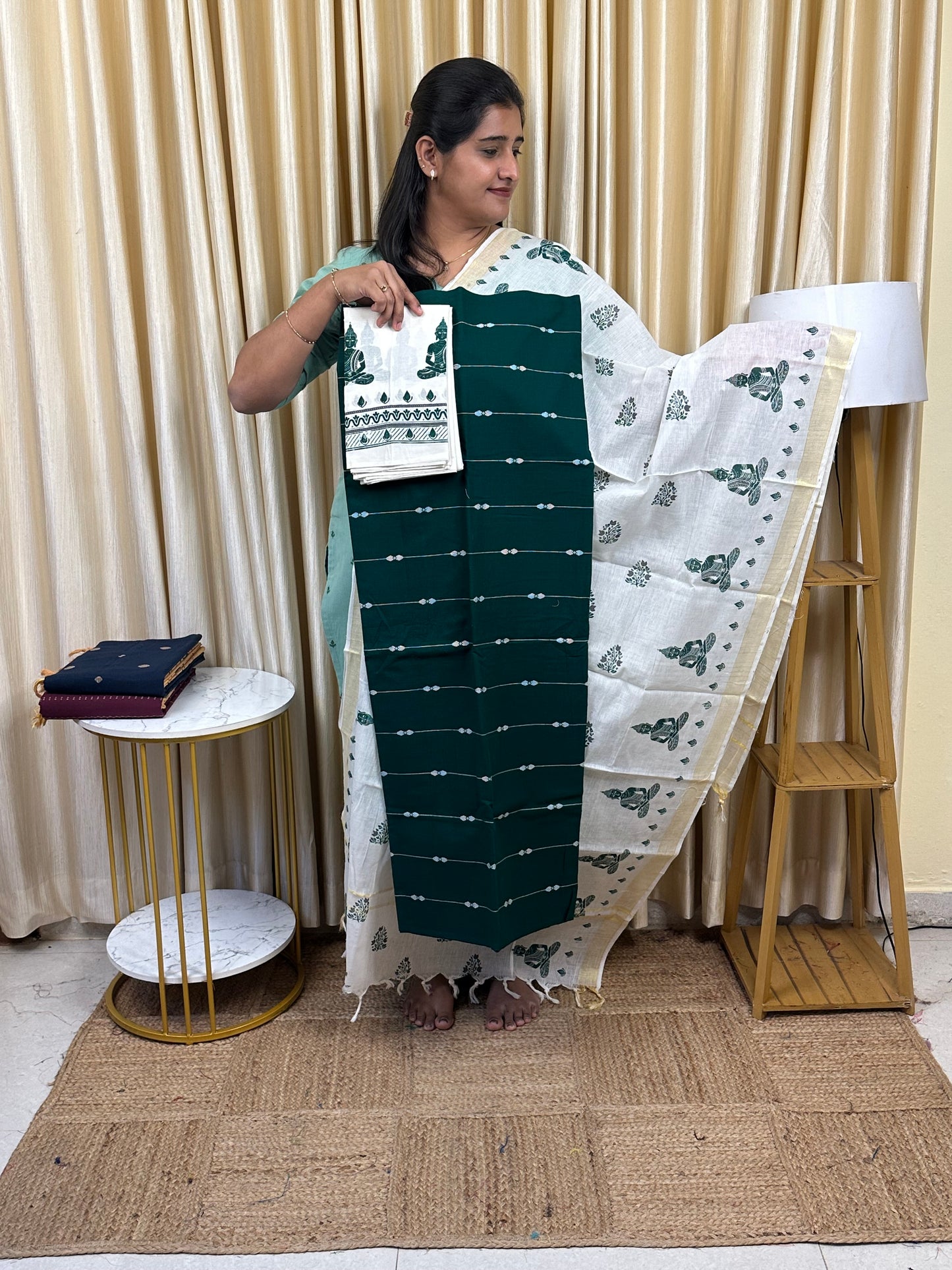Printed south cotton 3 piece set- 17