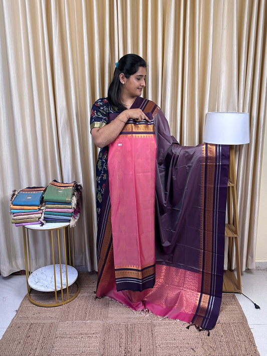 Semi Gadwal  soft silk 2 piece set-GWS21