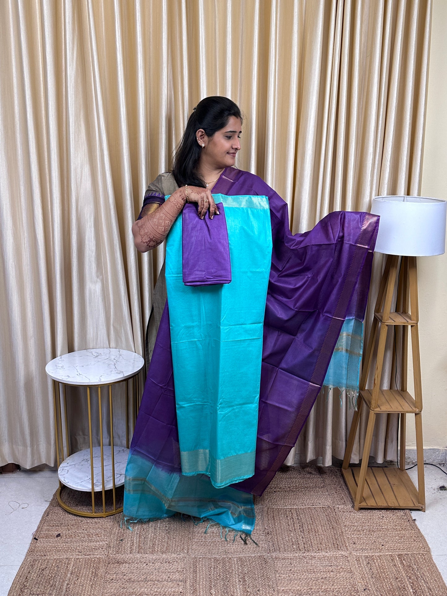 Mangalagiri silk cotton 3 piece set TMG-32