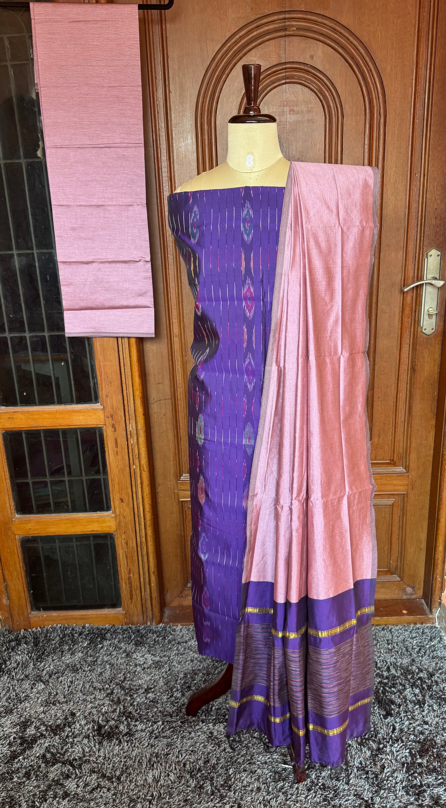 Special Pochampalli sico Full weave  3 piece set-SPD7