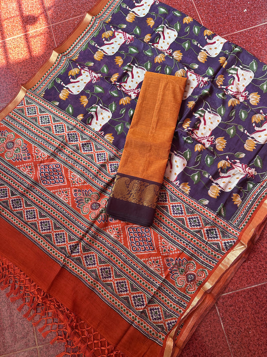 Mix and Match (2 piece  set)Burnt orange and violet -MCB2