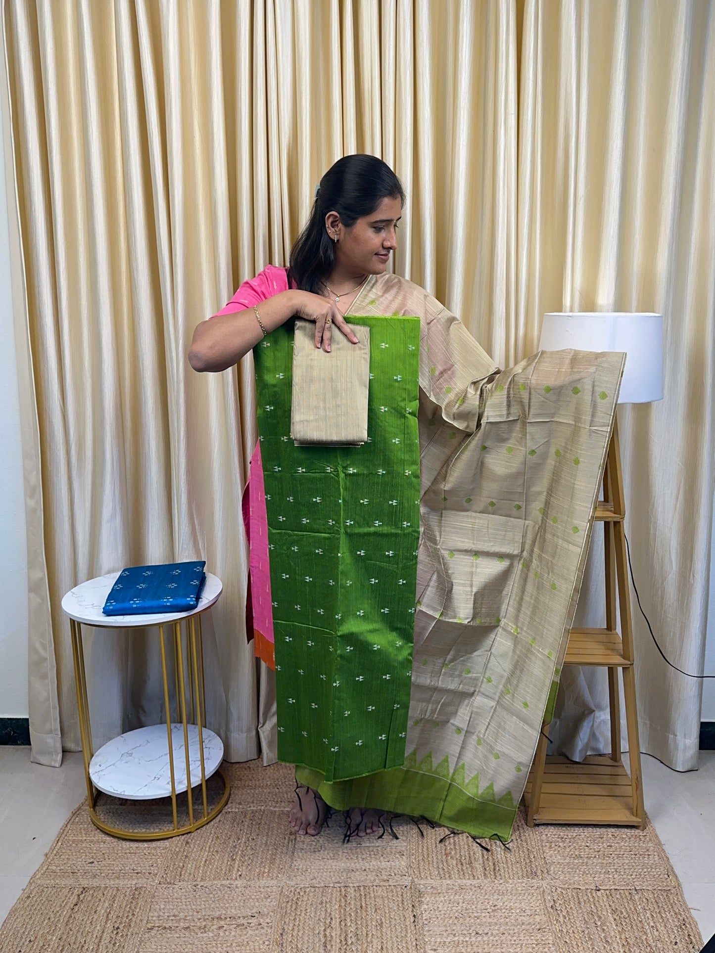 Light green Dupion Salwar suit