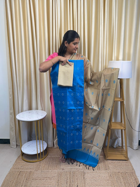 Vibrant blue  Dupion Salwar Suit