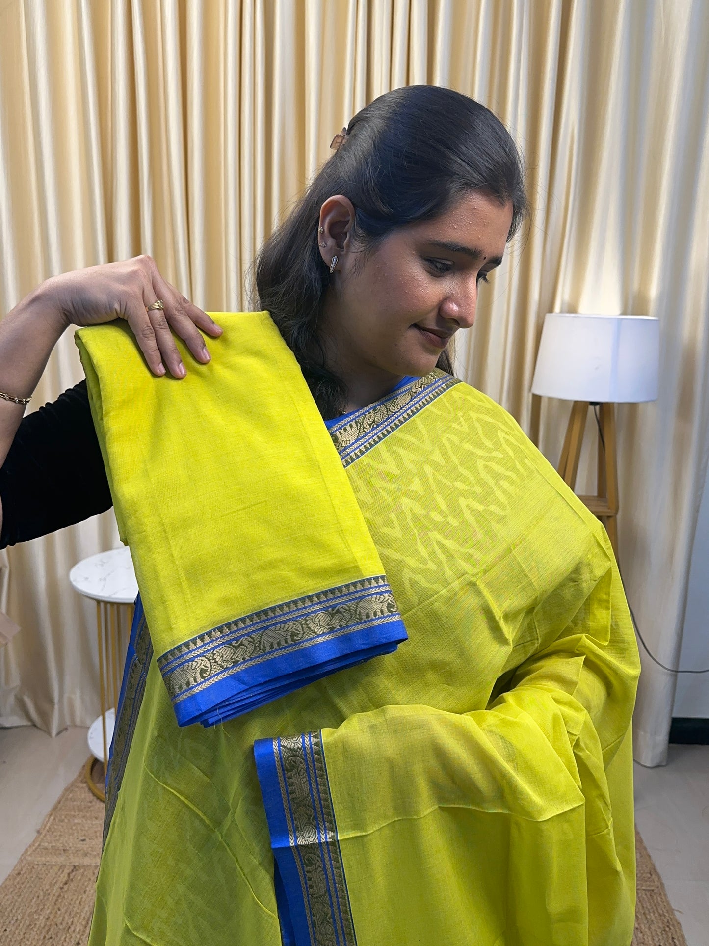 Regal lime Narayanpet Salwar suit