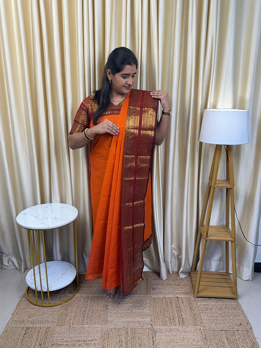 Vintage Rust Orange Chettinad salwar suit