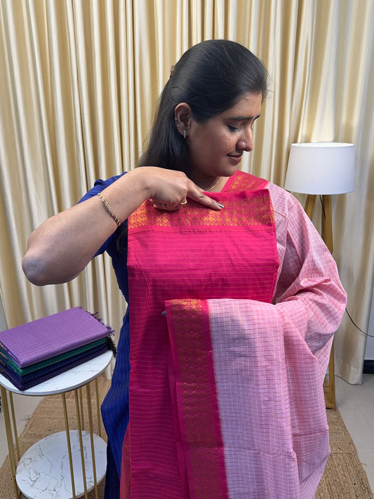Shades of Rose-kalyani silk by cotton