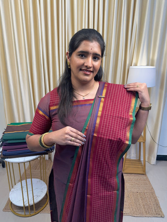 Shades of Maroon - Chettinad suit