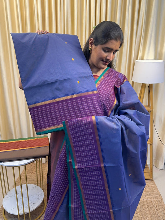 Shades of Blue- Chettinad suit
