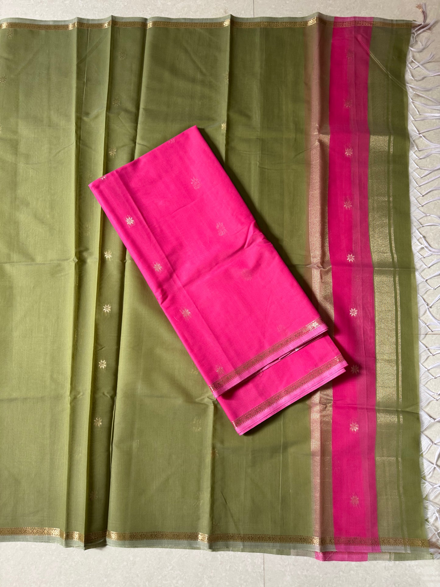 Maheswari silk cotton 2 piece set- NMH75