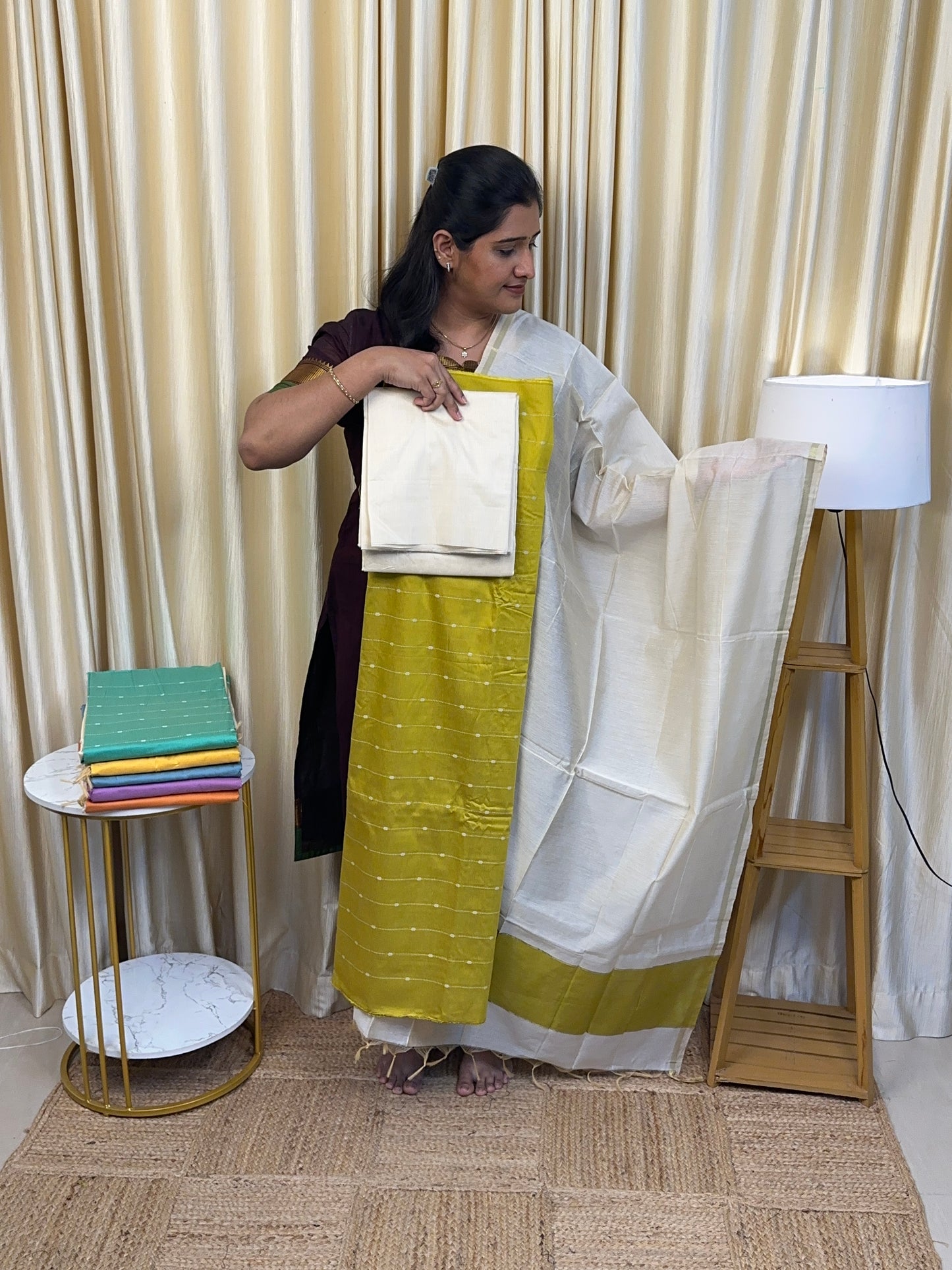 Green Chanderi Salwar Suit