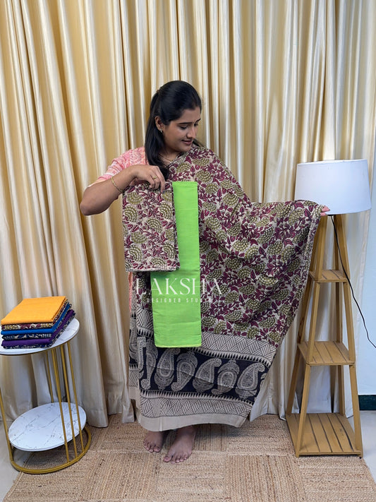 Kalamkari 1-Apple Green