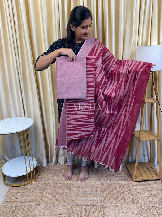 Maroon Ikat Salwar Suit