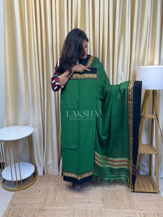 Narayanpet Elephant Border-Green and Black