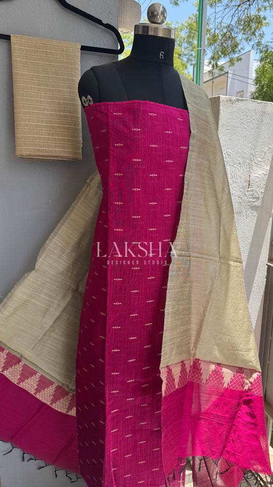Rani Pink Dupion Salwar Suit