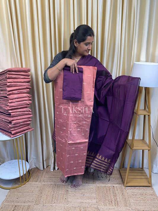 Rose gold and violet Slub Sico