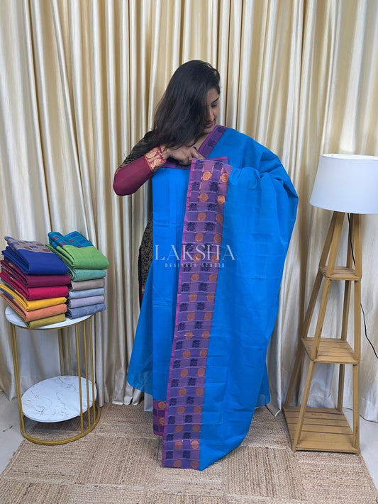 Sulphate Blue Chettinad Cotton