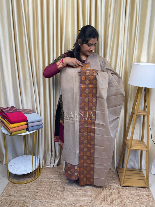 Pastel Ginger Chettinad Cotton