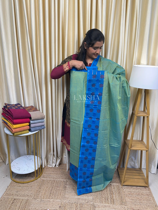 Ice Blue Chettinad Cotton