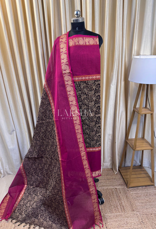 Vanasingaram Coffee brown and Magenta