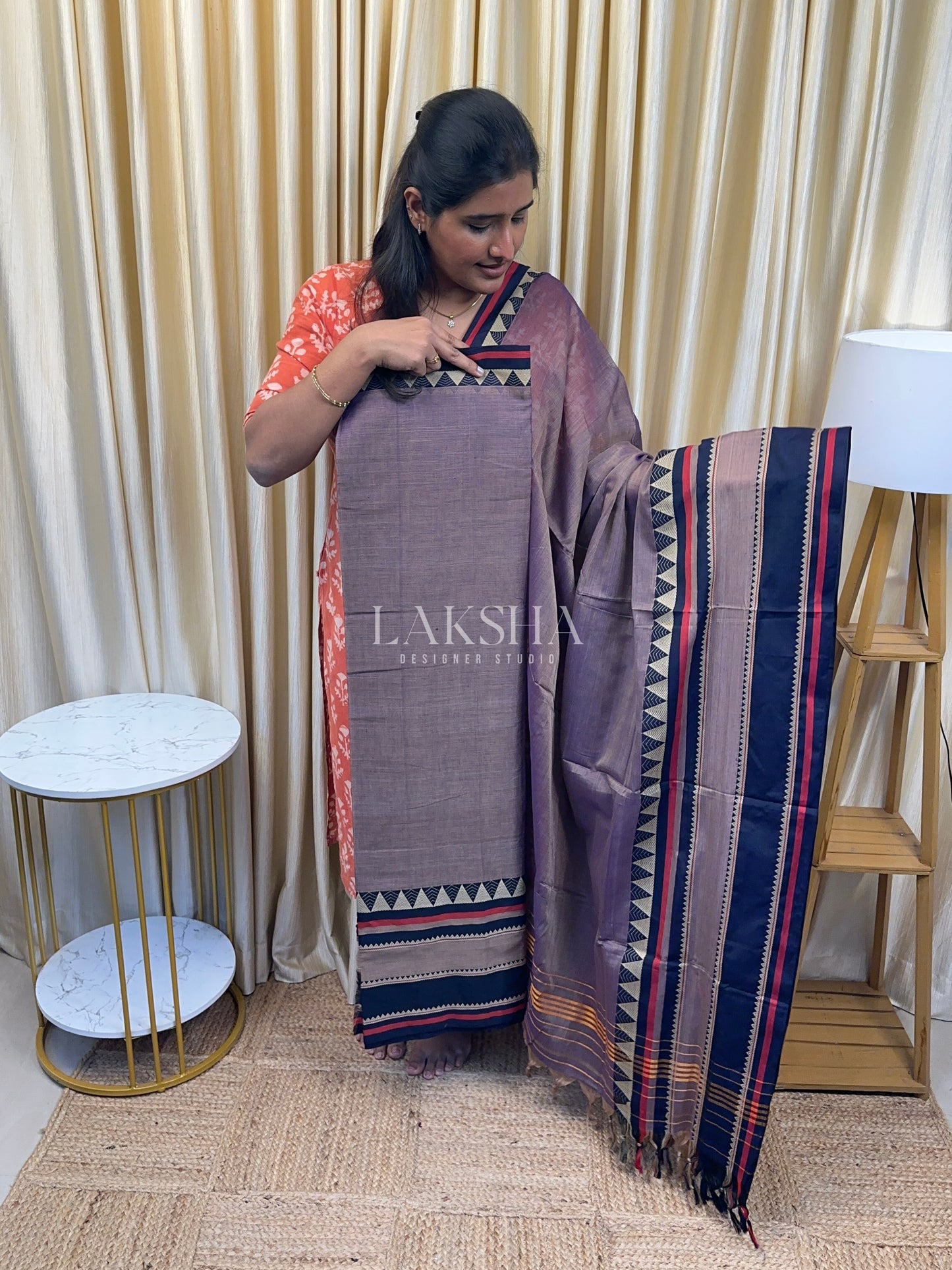 Pastel Purple Temple Border Narayanpet